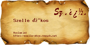 Szelle Ákos névjegykártya